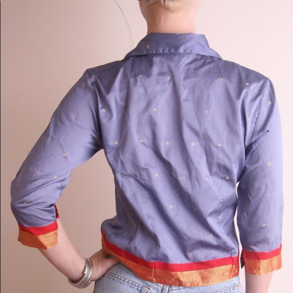 Magazine Button Down Top - Picture 3 of 5